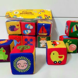 مکعب رنگی ابری_ پارچه ای(شش تایی)